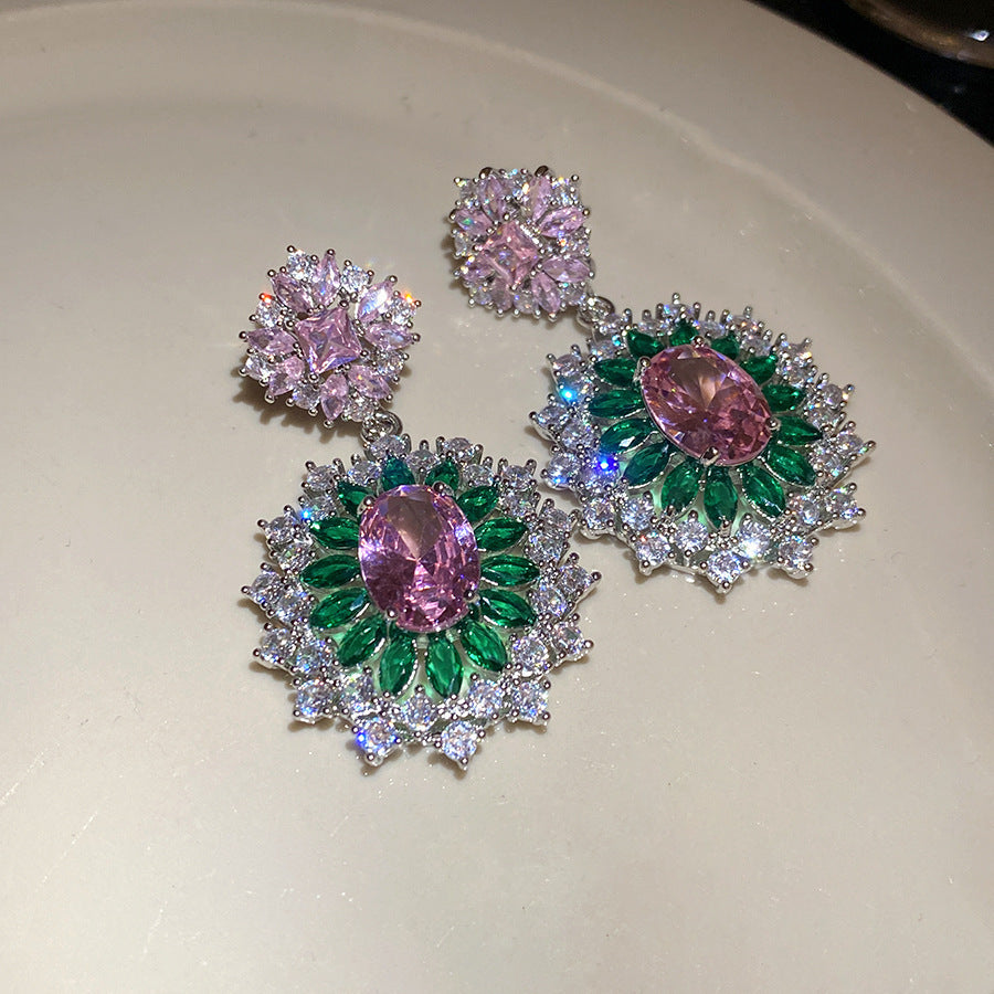 A2廠 韓國韓版鋯石花朵電鍍18k真金銀針耳環 批發 折扣@洽客服 25.10.W3「WE4671」