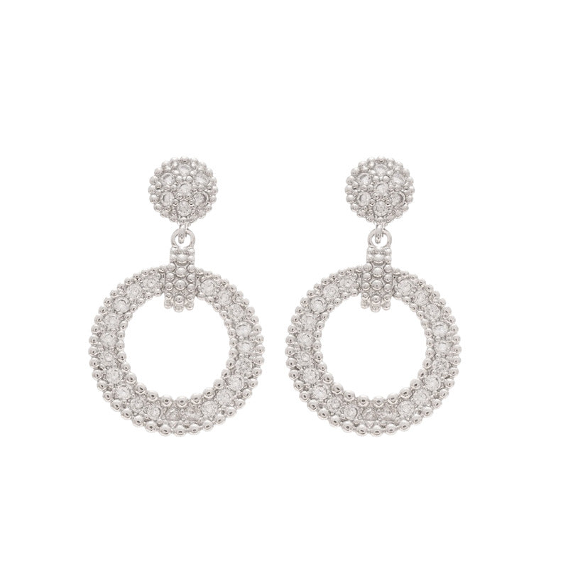 A2廠 韓國韓版鋯石圓圈吊墜耳環 批發 折扣@洽客服 25.04.W3「HE25473」