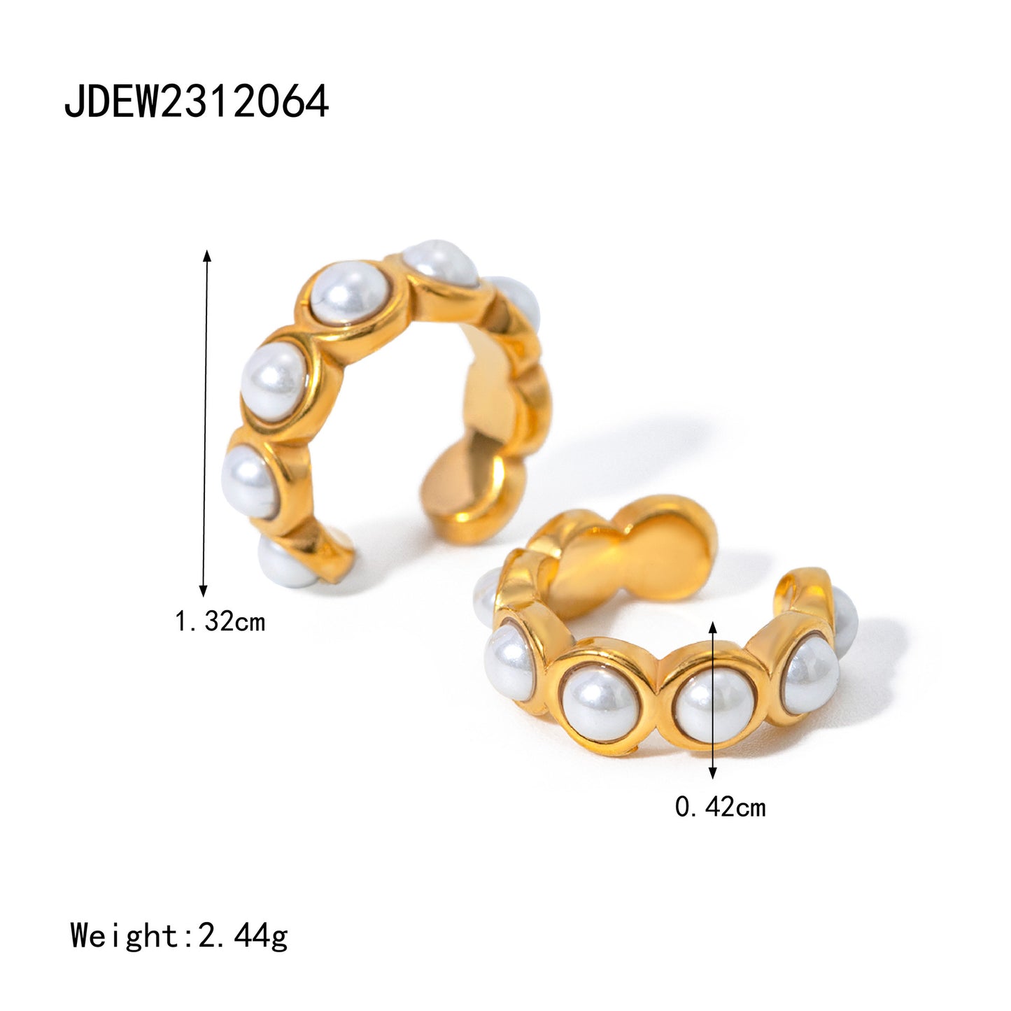 B廠 DORA 不鏽鋼鍍18K耳環「JDEW2312097」24.07 批發折扣@洽客服