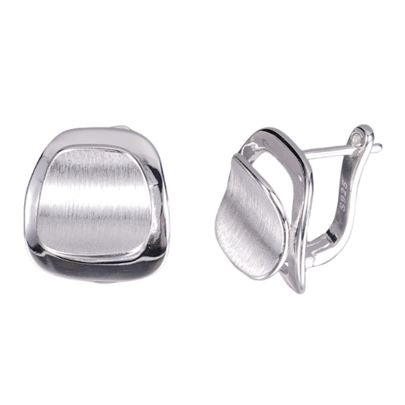 C2廠 韓國韓版雙層拉絲S925純銀耳環 批發 折扣@洽客服 25.11.W3「SE2512」