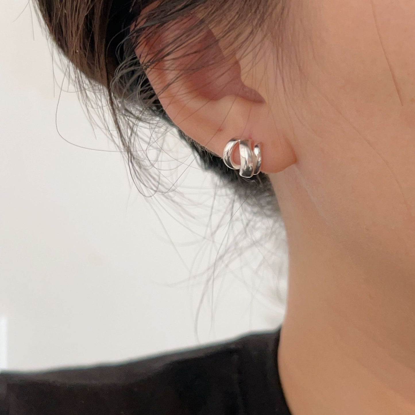 C3廠 韓國韓版S925純銀|幾何多層耳環 批發 折扣@洽客服 26.02.W3「es013-1」