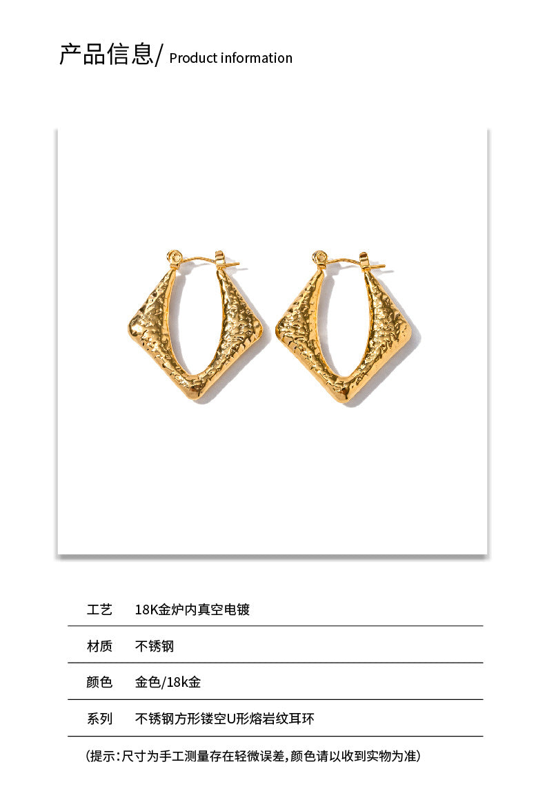 B廠 歐美款 JUNIAS 不鏽鋼鍍18K金耳環「JDEW2304022」24.10.W1 批發折扣@洽客服