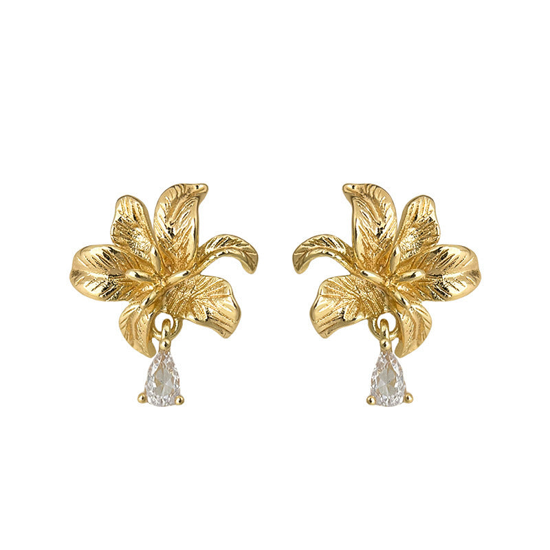 A廠 日韓「花語」鳶尾花耳環 批發 折扣@洽客服 25.05.W2「5487」