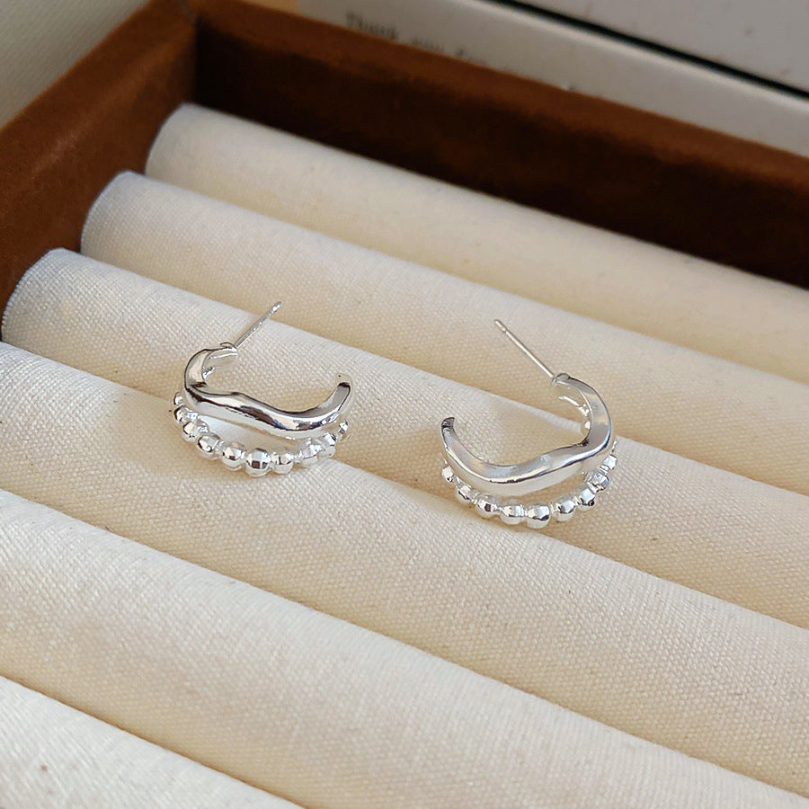 A2廠 韓國韓版簡約金屬C型銀針耳環 批發 折扣@洽客服 25.12.W3「HE29438」
