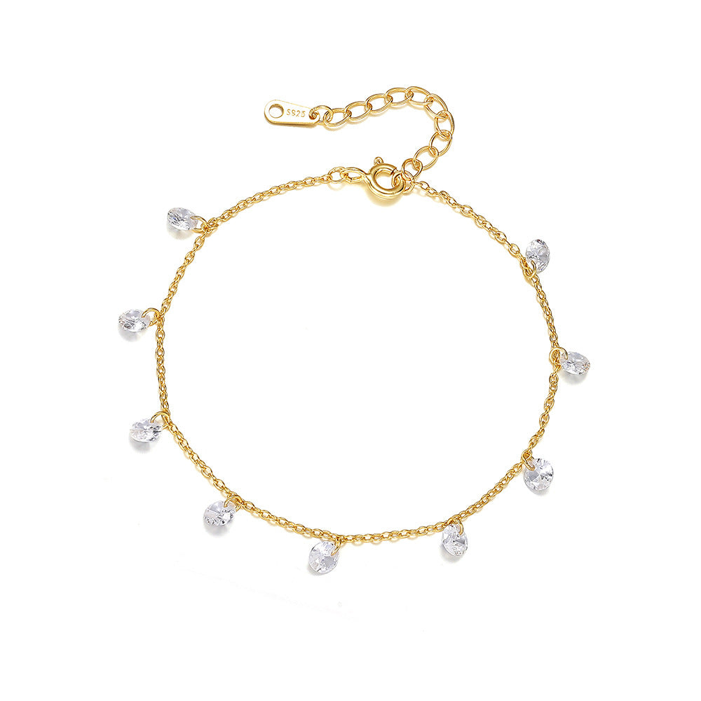 C廠 韓國韓版流蘇彩鋯S925純銀手鍊 批發 折扣@洽客服 25.12.W4「L251」