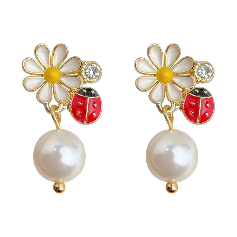 A廠 韓系可愛瓢蟲滴油銀針耳環 批發 折扣@洽客服 25.04.W1「5591」