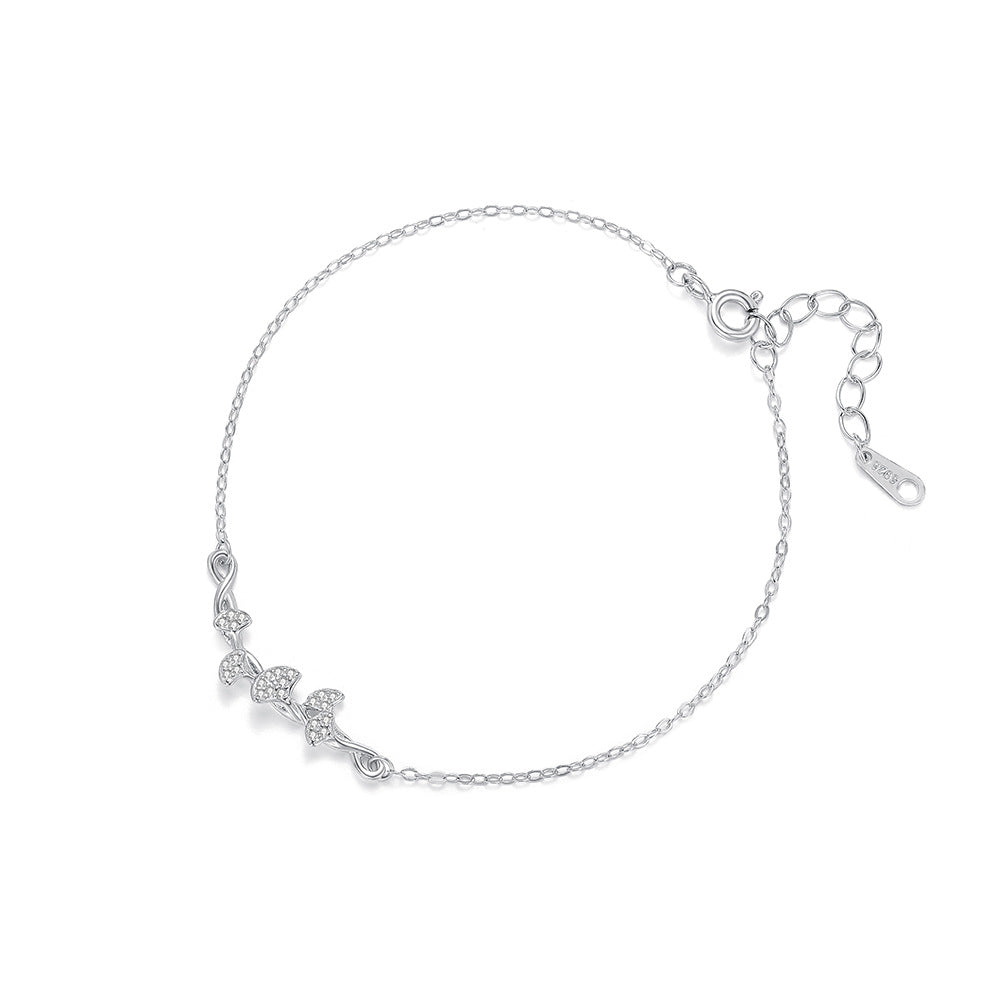 C廠 韓國韓版三生有幸杏葉S925純銀手鍊 批發 折扣@洽客服 25.10.W5「L1148」