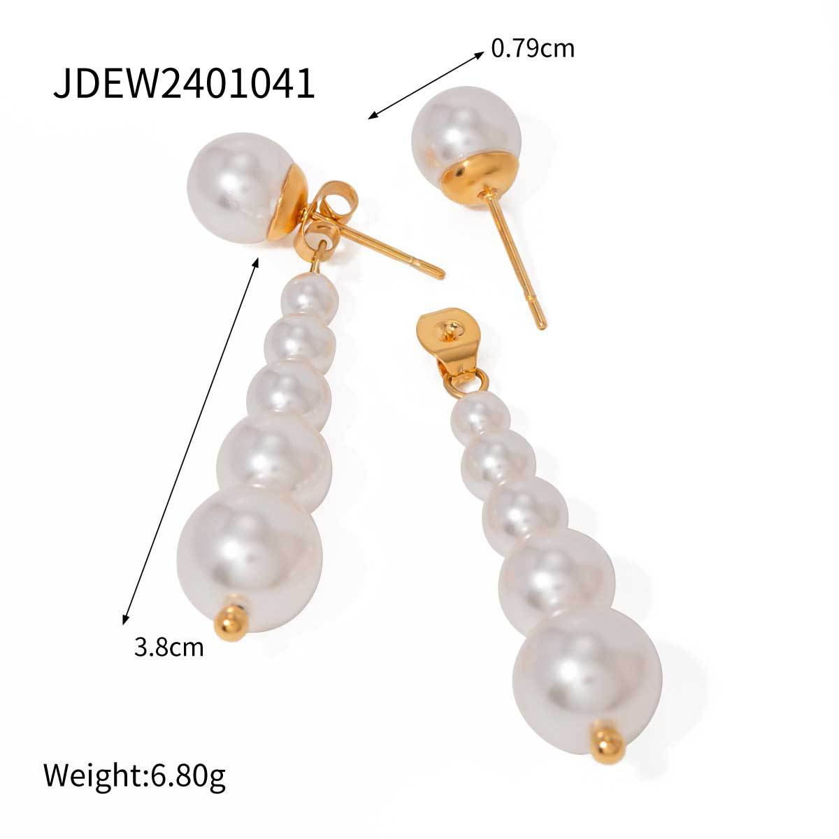 B廠 DORIS 不鏽鋼鍍18K耳環「JDEW2401041」24.07 批發折扣@洽客服