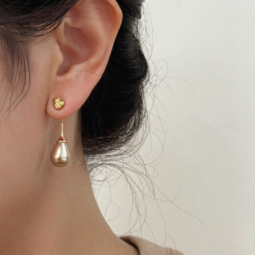 A2廠 韓國韓版優雅水滴珍珠銀針耳環 批發 折扣@洽客服 26.03.W1「HE30698」