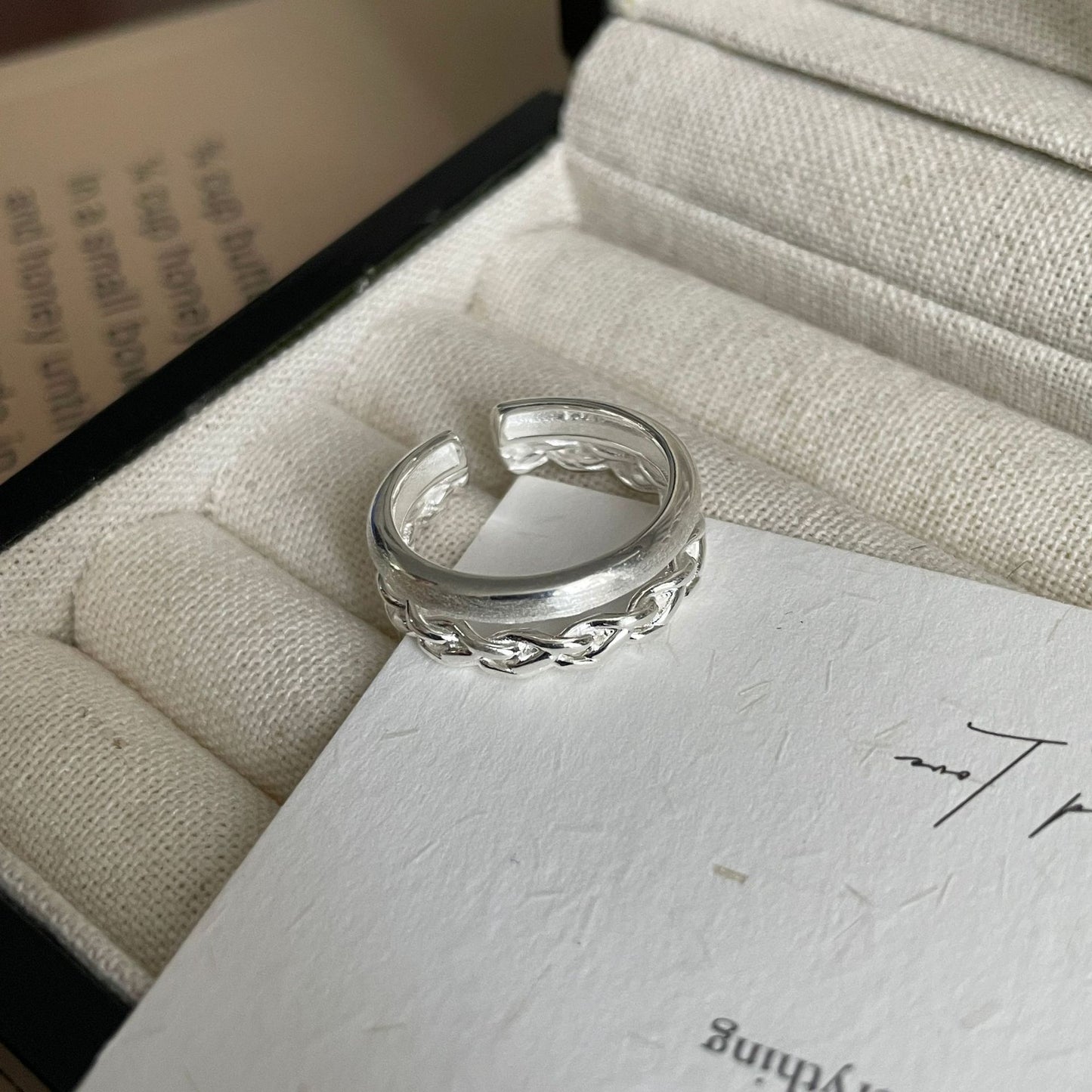 C2廠 韓國韓版扭線拉絲S925純銀戒指 批發 折扣@洽客服 25.05.W4「SR1346」