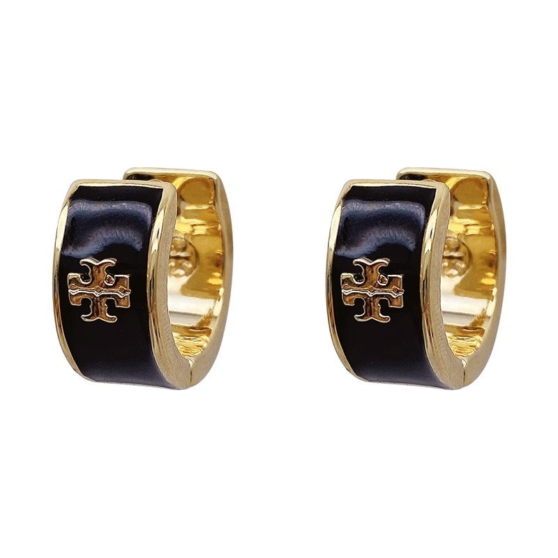 A2廠 日韓款滴油十字架圓形電鍍18k金銀針耳環 批發 折扣@洽客服 25.11.W4「WE4944」