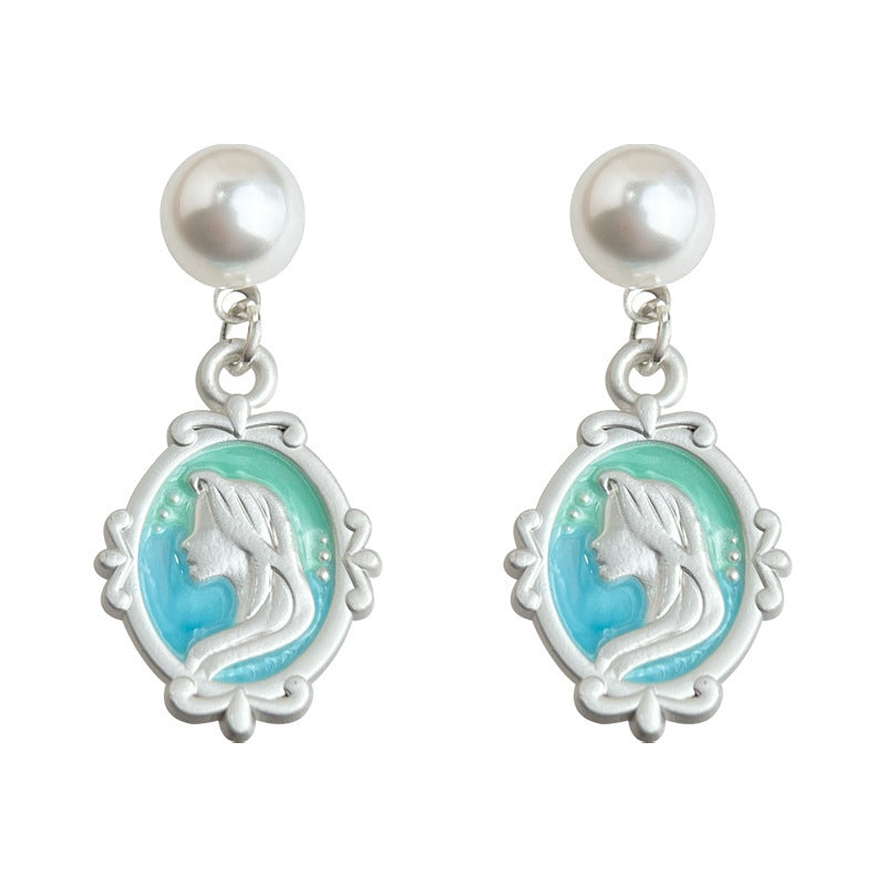 A廠 韓系曼波綠滴油相框銀針耳環 批發 折扣@洽客服 25.04.W1「5574」