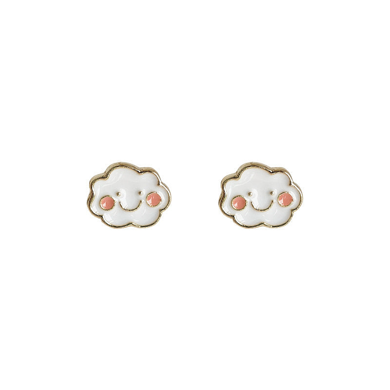 A廠 日韓款 小巧滴油雲朵銀針耳環批發 折扣@洽客服 26.06.W3「2164」