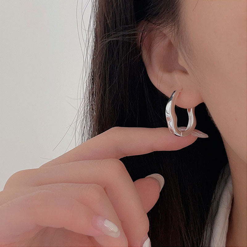 C3廠 韓國韓版幾何重工圈圈S925純銀耳環 批發 折扣@洽客服 25.10.W5「HES021」