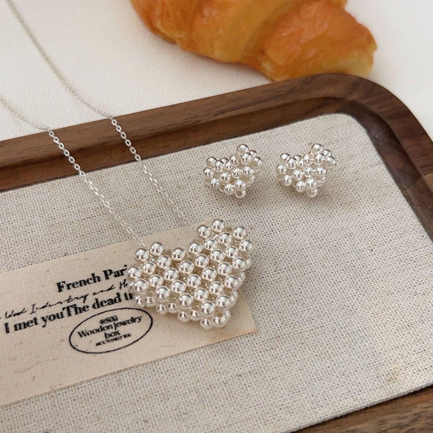 C3廠 韓版重工編製愛心S925純銀項鍊 批發 折扣@洽客服 25/11.W4「HXL365」