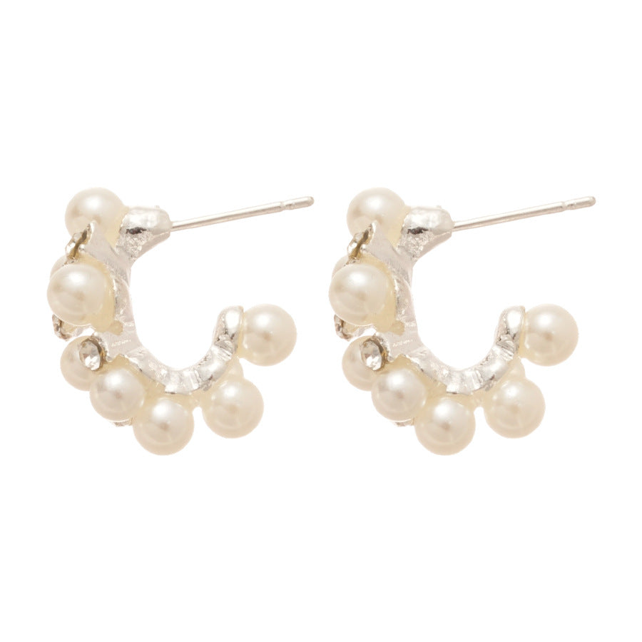 A2廠 韓國韓版鑲鑽珍珠水滴銀針耳環 批發 折扣@洽客服 25.10.W5「HE28815」