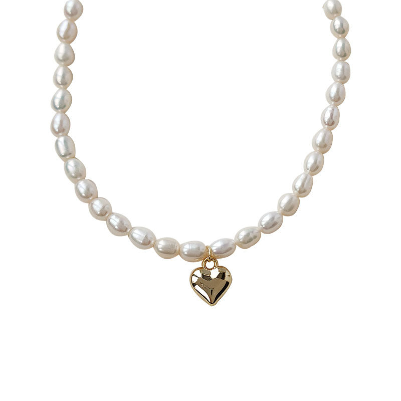 A廠 日韓款 淡水珍珠愛心項鍊 批發 折扣@洽客服 25.10.W5「B-750」