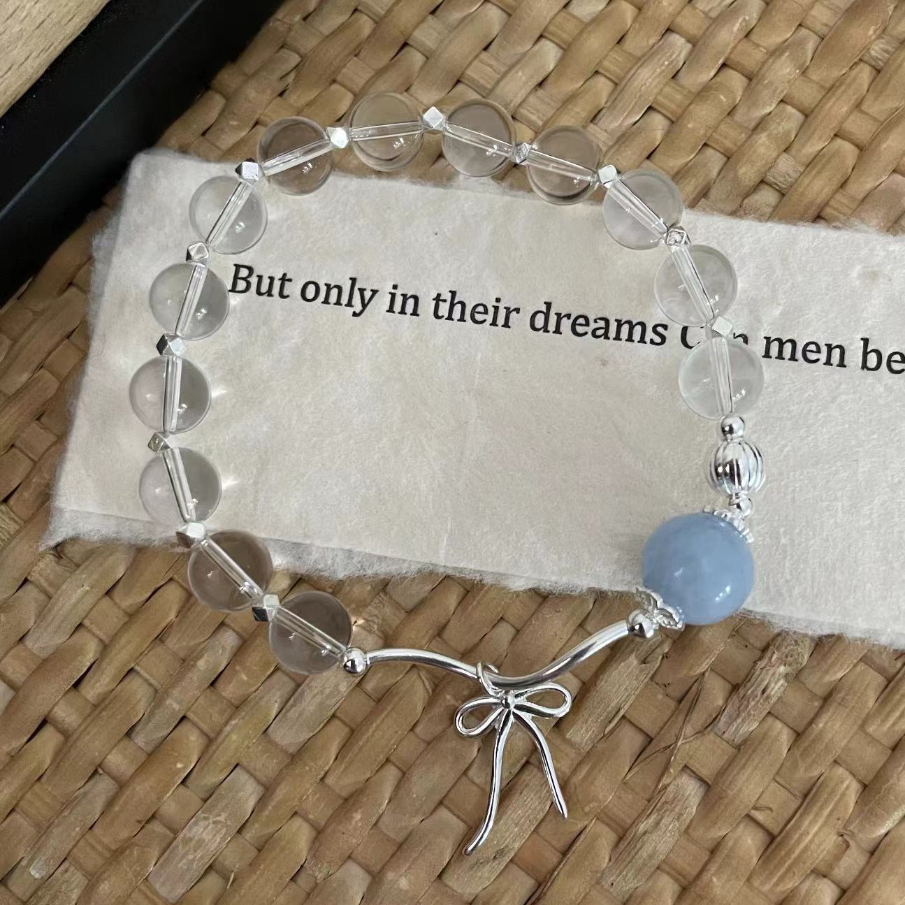 C2廠 韓國韓版海藍寶白水晶S925純銀手鍊 批發 折扣@洽客服 25.11.W1「SB4154」