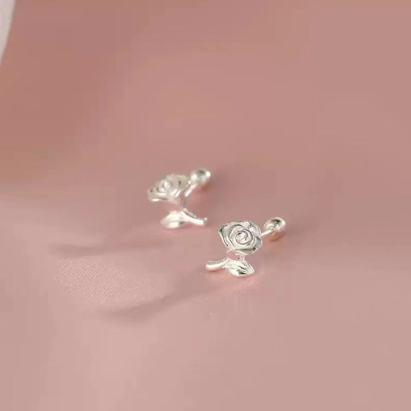 C廠 氣質玫瑰花S999足銀耳環「YC9898E」24.05.W2 批發折扣@洽客服
