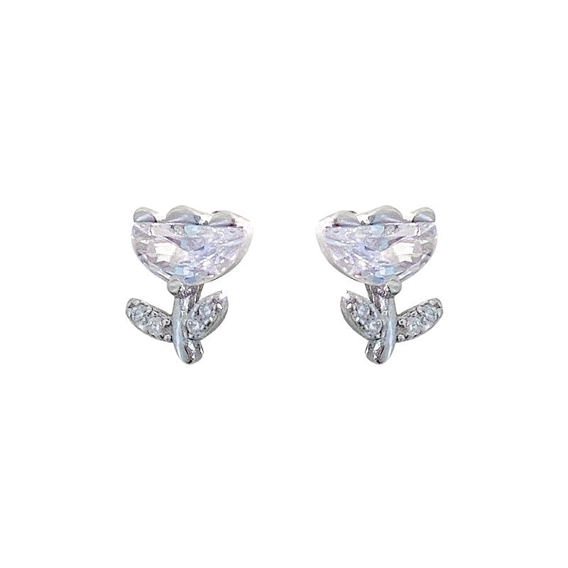 C廠 鑲鑽輕奢花朵S925純銀耳環 「YC9293E」24.01.W2 批發折扣@洽客服
