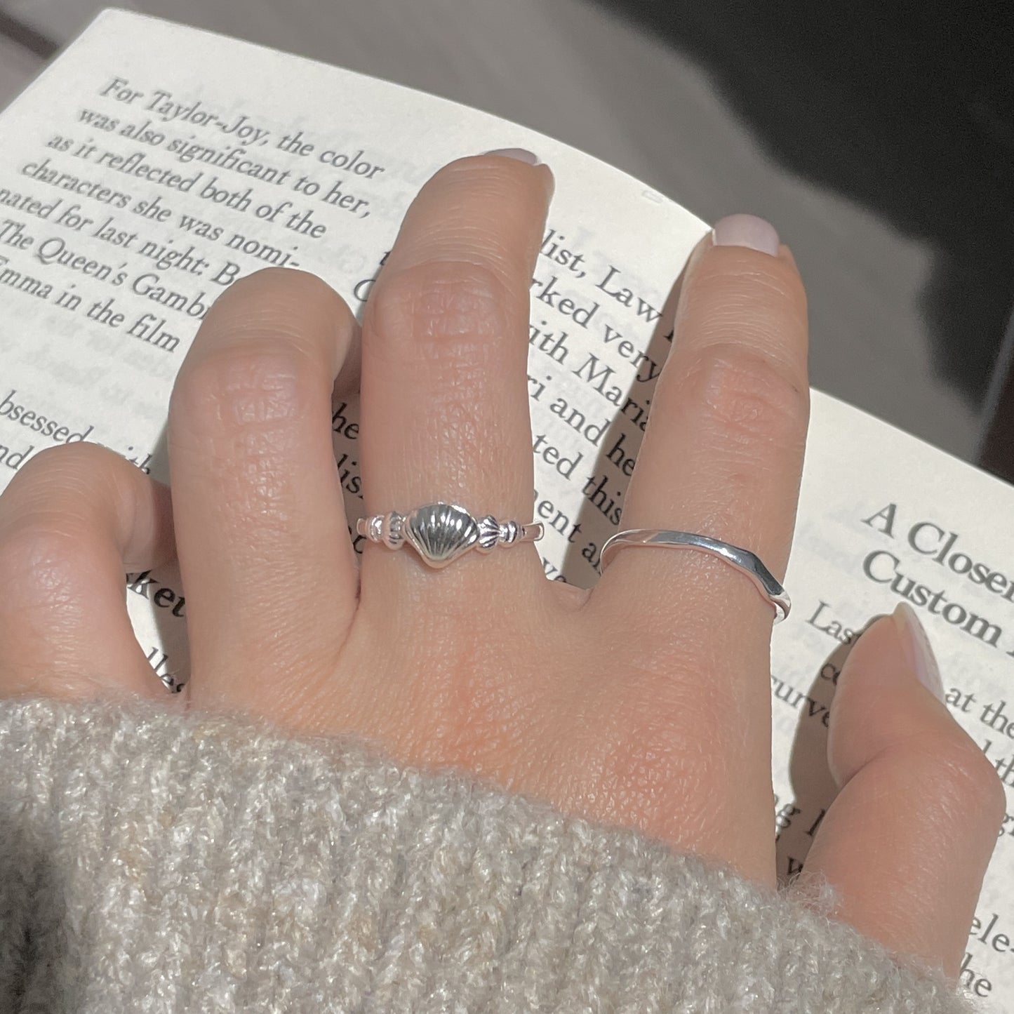 C2廠 韓國韓版貝殼珍珠S925純銀戒指 批發 折扣@洽客服 26.01.W1「XSR1213」