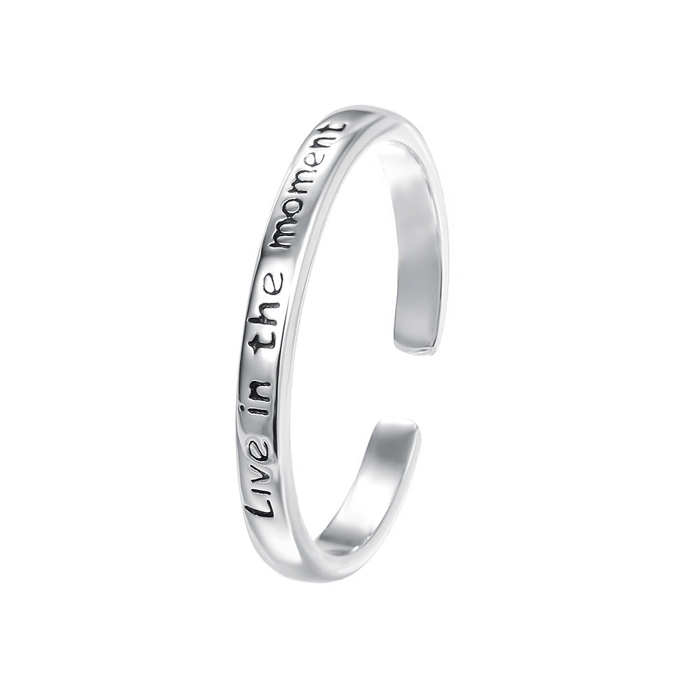 C廠 韓國韓版人生萬歲字母情侶S999純銀戒指 批發 折扣@洽客服 25.11.W3「K2418 K2419」