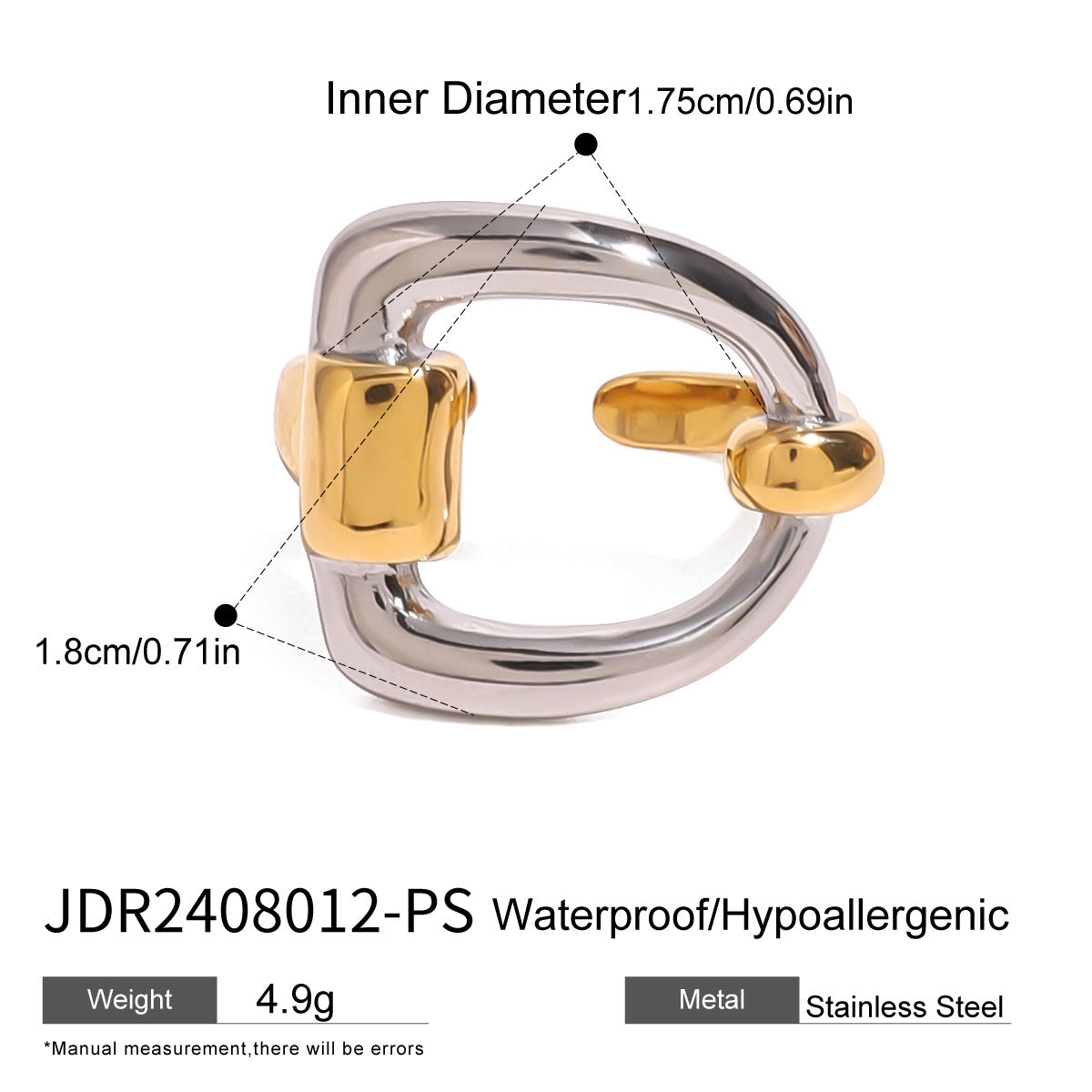 B廠 歐美款 BISHA 鈦鋼鍍18K金戒指 批發 折扣@洽客服 25.03.W4「JDR2408012 」