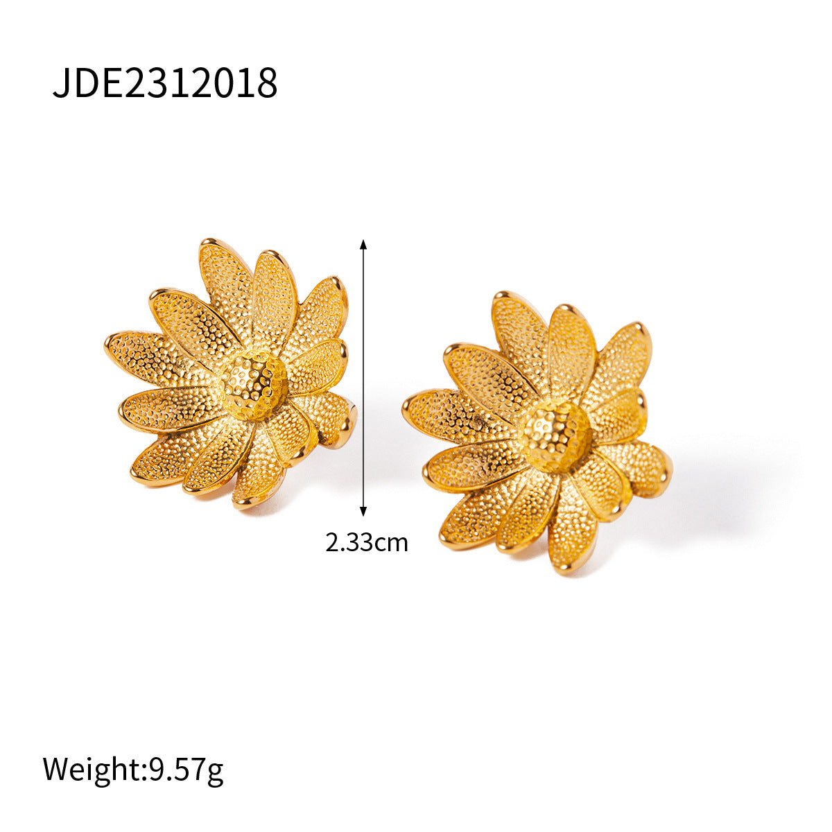 B廠 歐美款 BETTY 鈦鋼鍍18K金耳環 批發 折扣@洽客服 25.05.W1 「JDR2312002-7」