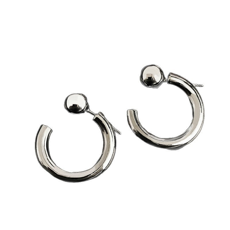 A2廠 韓國韓版風簡約幾何C型銀針耳環批發 折扣@洽客服 26.04.W2「HE31302-」