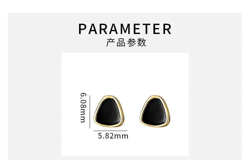 C廠 滴膠梯形S999足銀耳環「YC9145E」24.04.W1 批發折扣@洽客服