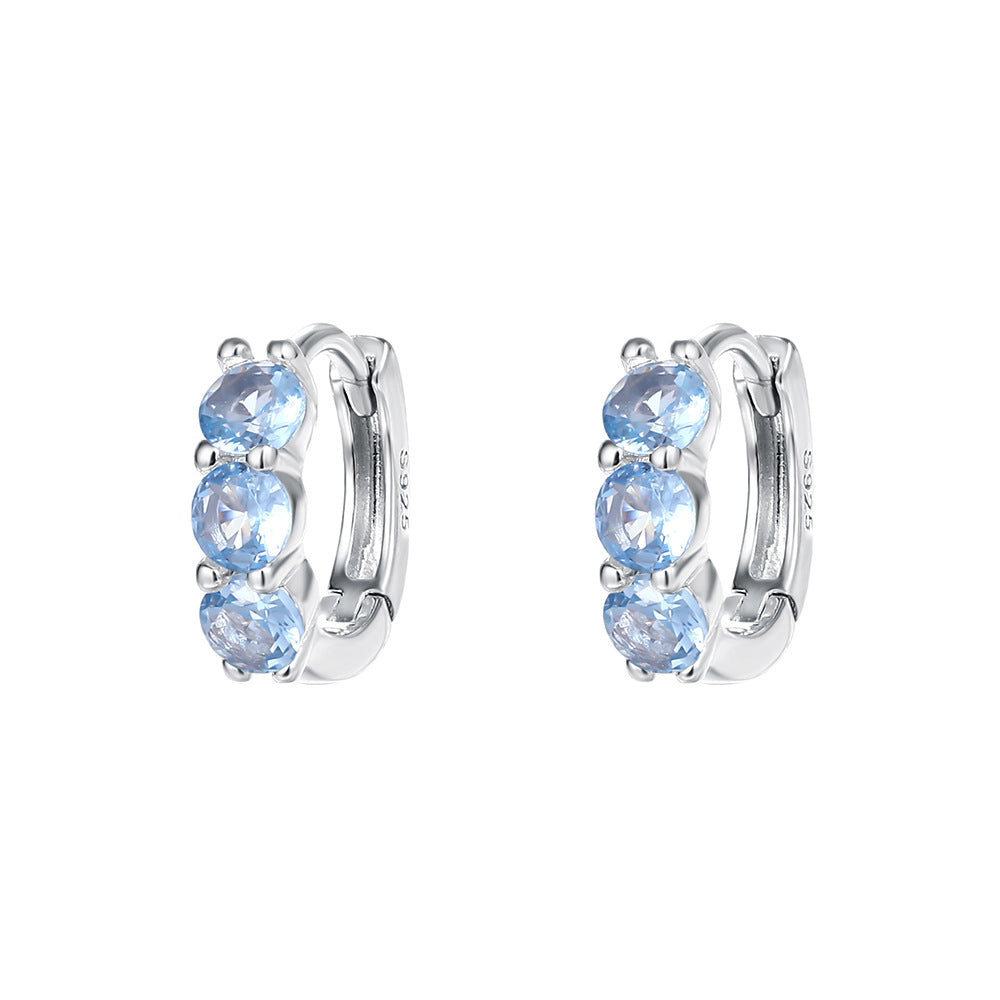 C廠 韓國韓版小清新彩色鋯石S925純銀耳環 批發 折扣@洽客服 25.11.W3「E5783」