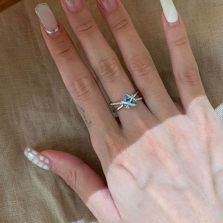 A2廠 韓國韓版鋯石交叉開口戒指 批發 折扣@洽客服 25.12.W2「WR510」