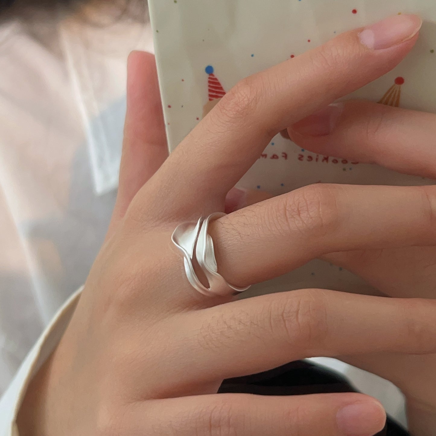 C3廠 韓國韓版噴砂不規則S925純銀戒指 批發 折扣@洽客服 25.10.W5「JZ085」