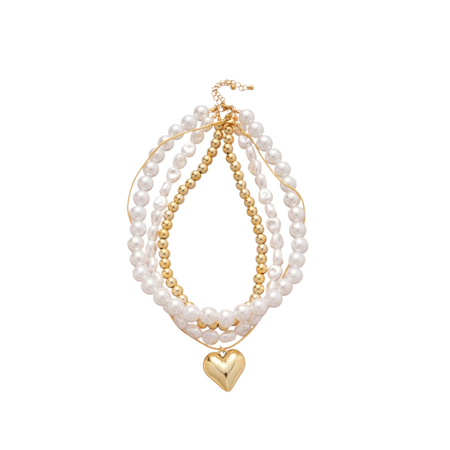 A2廠 韓國韓版愛心吊墜珍珠項鍊 批發 折扣@洽客服 25.12.W3「HN10709」