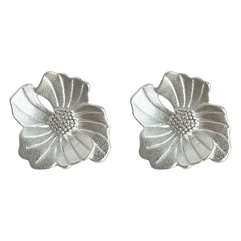 A廠 日韓系立體花朵銀耳環 批發 折扣@洽客服 25.08.W2「4099」