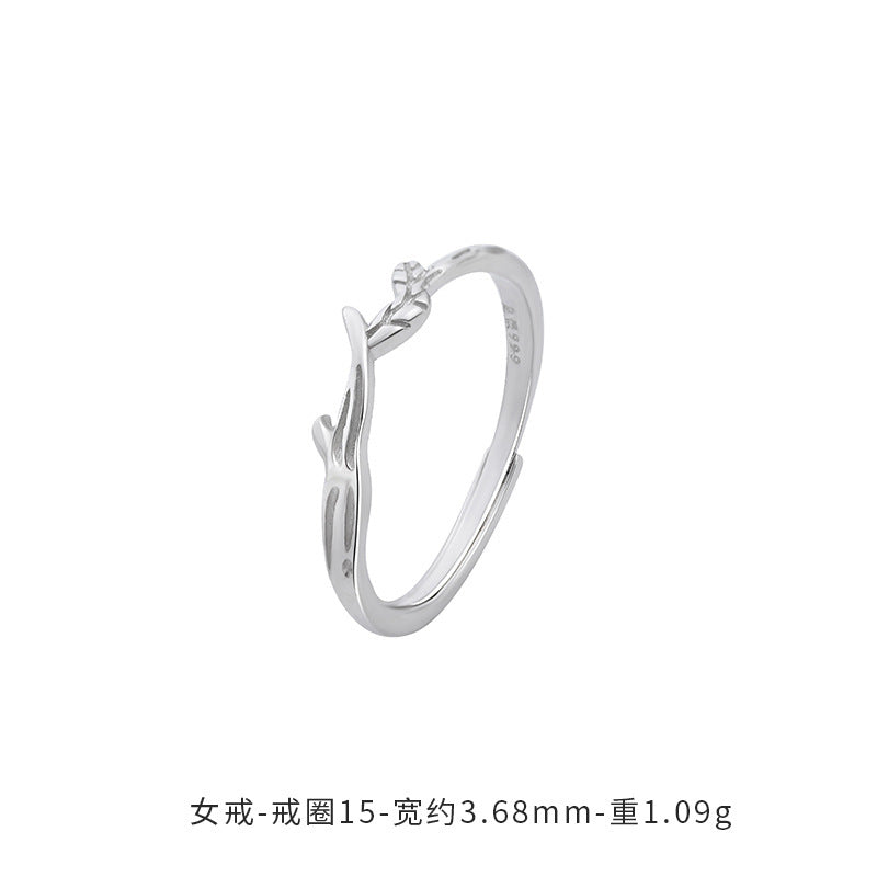 C廠 韓系連理枝S999足銀情侶戒「YC5577R,YC5578R,YC5579R,YC5580R」24.11.W2 批發折扣@洽客服