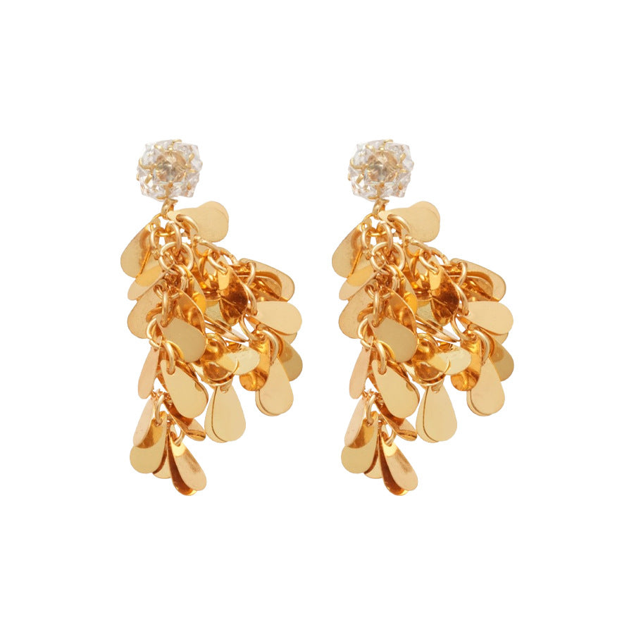 A2廠 日韓款鋯石水滴亮片銀針耳環 批發 折扣@洽客服 25.11.W4「HE29047」