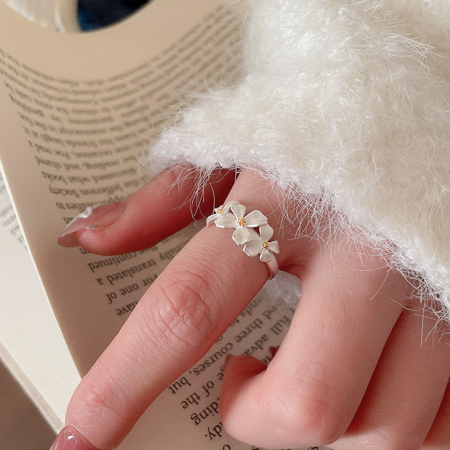 A2廠 韓國韓版素銀花朵開口戒指 批發 折扣@洽客服 25.12.W3「HR2845」