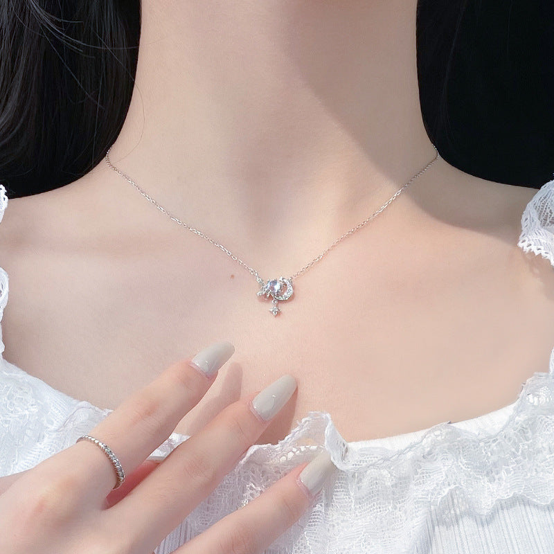C廠 韓系星月蝴蝶結S999足銀項鍊「YC1690N_1」24.11.W5 批發折扣@洽客服