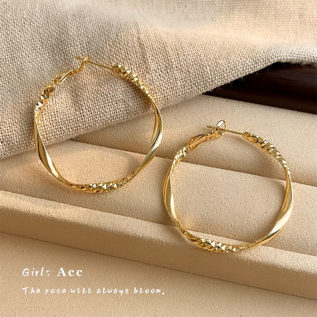 A廠 日韓波光粼粼大圈圈銀針耳環 批發 折扣@洽客服 25.03.W2「5264-5265」