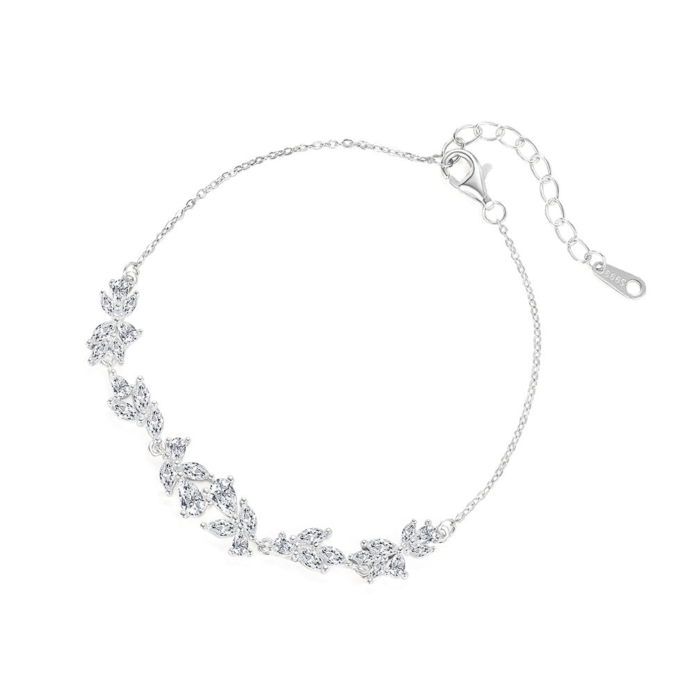 C廠 韓國韓版小清新鋯石紫藤花S999純銀手鍊 批發 折扣@洽客服 24.11.W2「L1140」