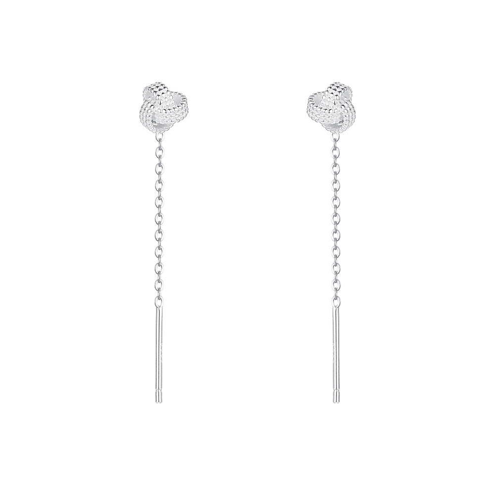 C廠 韓國韓版編織紋如意繩結S999純銀耳環 批發 折扣@洽客服 25.12. W2「F6368」