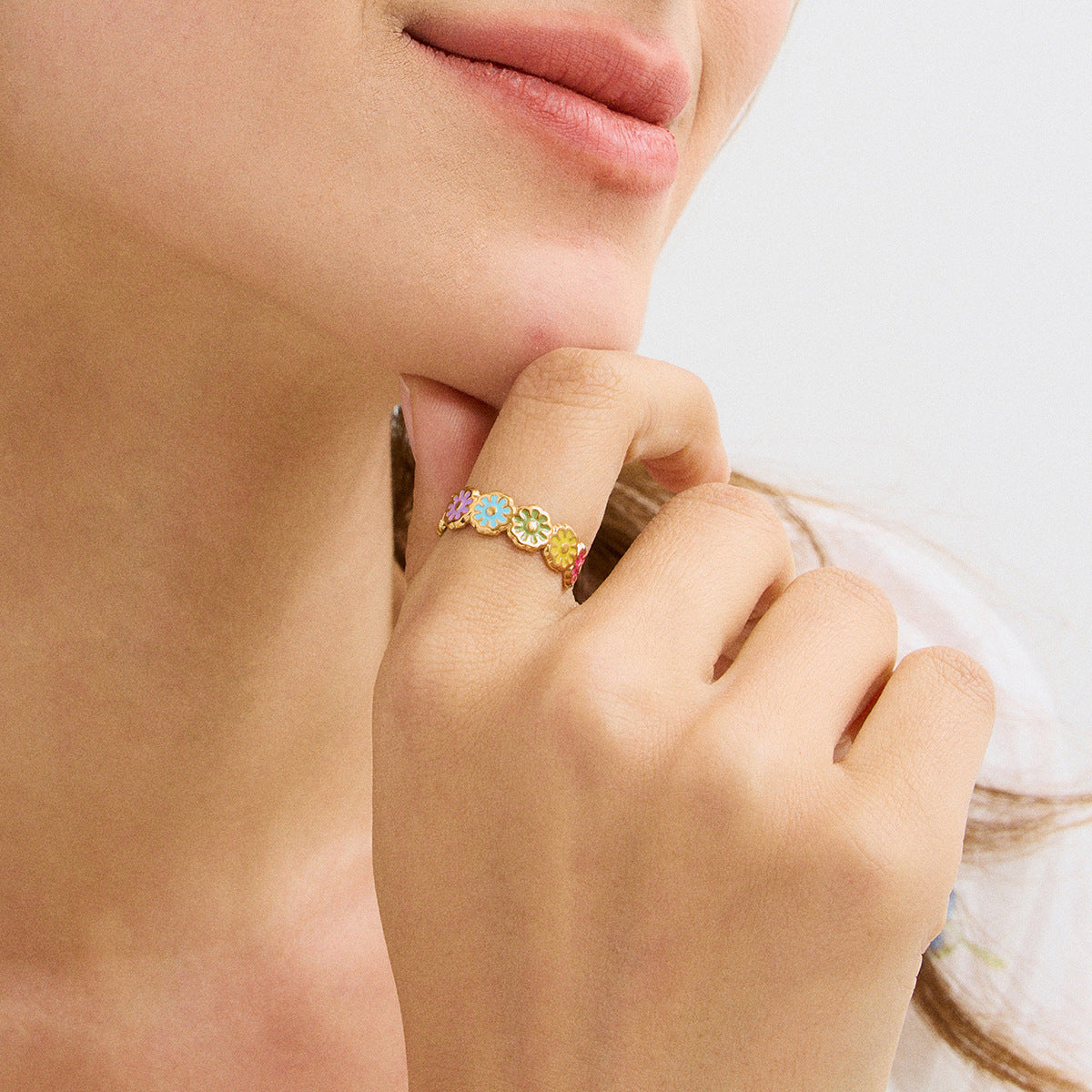 B廠 歐美款 NATALIE 鈦鋼鍍18K金戒指 批發 折搭@洽客服 25.04.W3「JDRW2305093-CR」