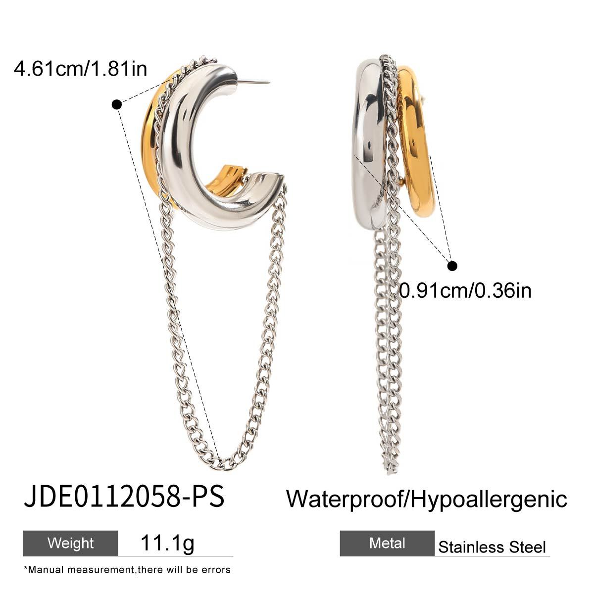 B廠 歐美款CHLOE 鈦鋼鍍18K金耳環 批發折扣@洽客服 25.05.W5「JDE0112058-PS」