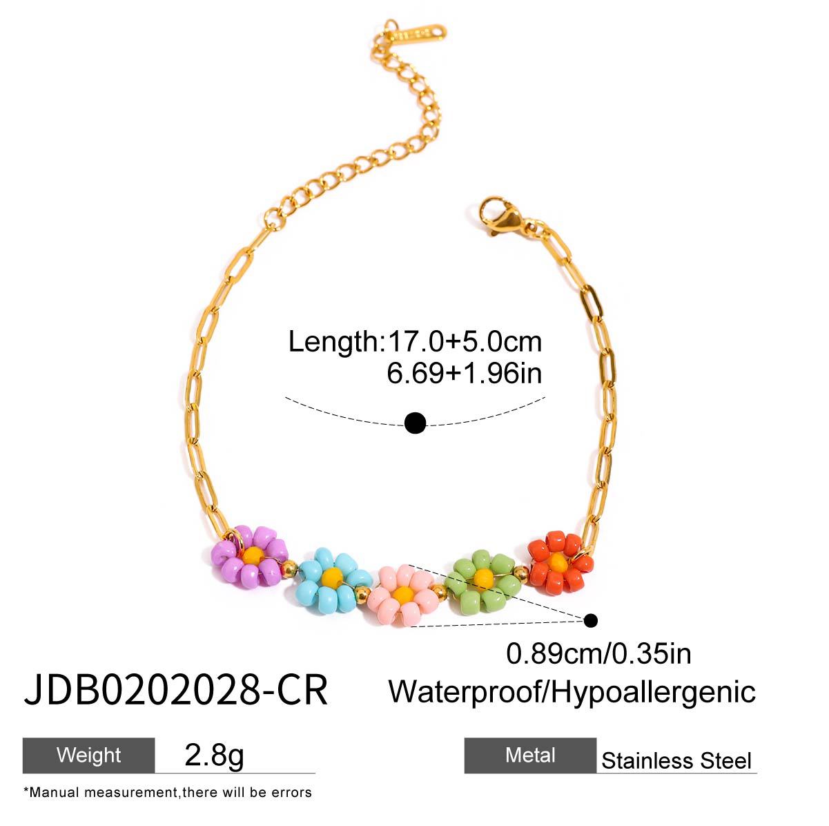 B廠 歐美款 BLOOMING 鈦鋼鍍18K金手鍊 批發 折扣@洽客服 25.06.W3「JDB0202028」