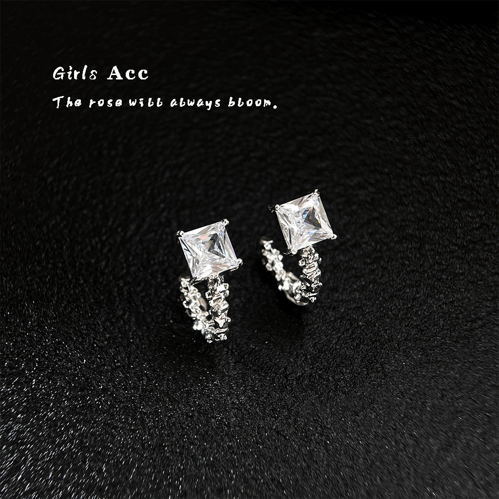 A廠 韓系個性冷淡風碎銀子C型銀針耳環「5205」25.01.W4 批發折扣@洽客服
