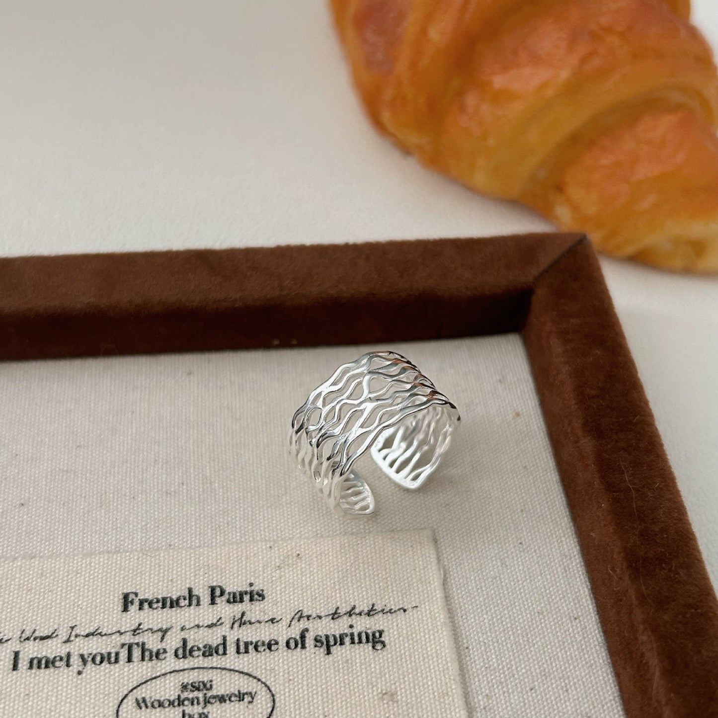 C3廠 韓國韓版不規則紋理重工S925純銀戒指 批發 折扣@洽客服 25.10.W5「hjz420 hjz418」