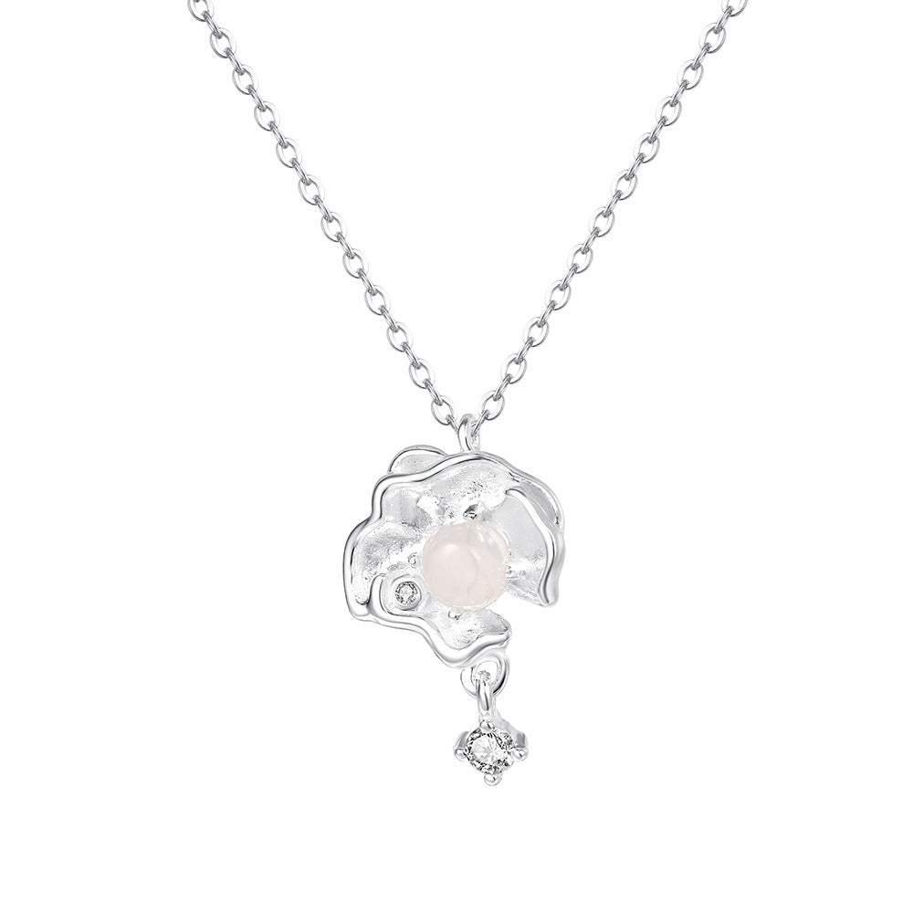 C廠 韓國韓版粉水晶花朵S999純銀項鍊 批發 折扣@洽客服 25.11.W1「A4540」
