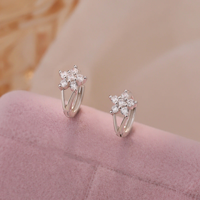 C廠 韓系雪花S925純銀耳環 批發 折扣@洽客服 25.02.W3「YC6582E_1」