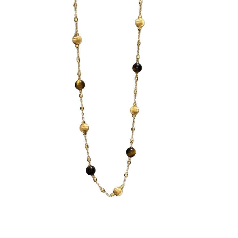 A2廠 韓國韓版復古虎眼石電鍍18k真金項鍊 批發 折扣@洽客服 25.10.W5「WN1732」